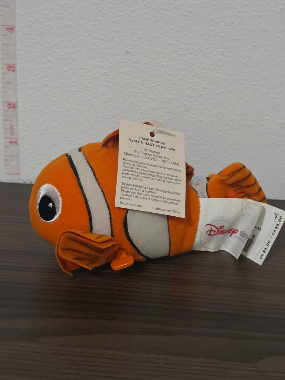 vintage 2003 Disney Store Finding Nemo Plush Wind-Up Toy